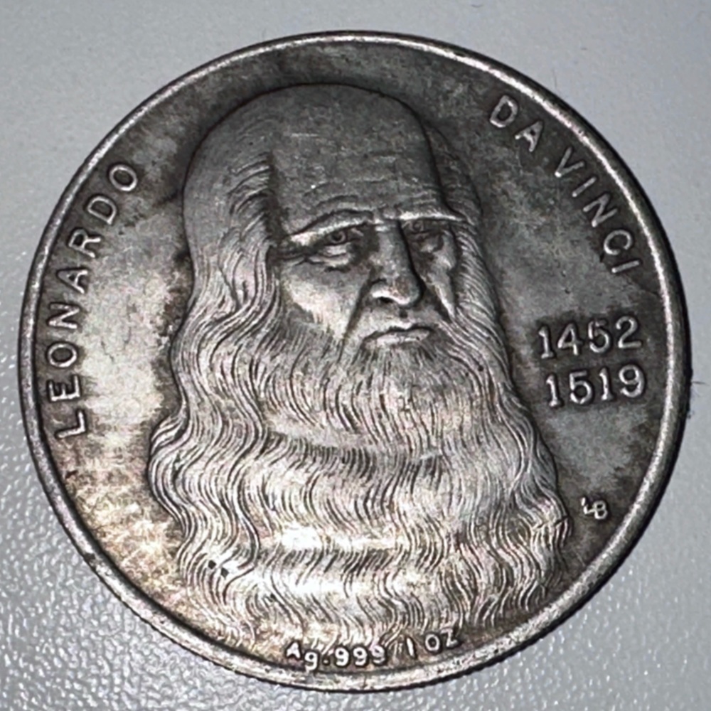 Leonardo Da Vinci Silver Talisman